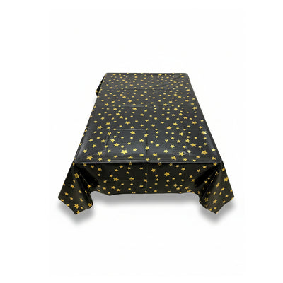 Party Decoration Star Printed Black Aluminum Foil Tableware - Table Cover - 1.37X1.83 M