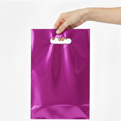 Plain Purple Party Loot Bags - 29X16 Cm - Pack Of 10 Pcs