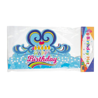 Happy Birthday Themed Party Cap With Light - Party Hat - Blue