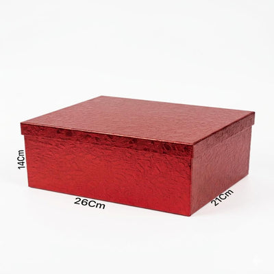 Gift Box Red Colour - Medium - 26X14X21Cm