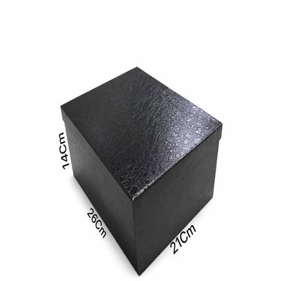 Gift Box Black Colour - Medium - 26X14X21Cm