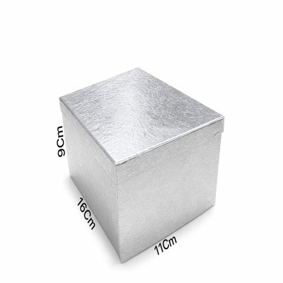 Gift Box Silver Colour -Large - 16X9X11Cm