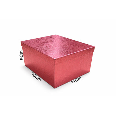 Gift Box Metallic Pink - Large - 16X9X11Cm