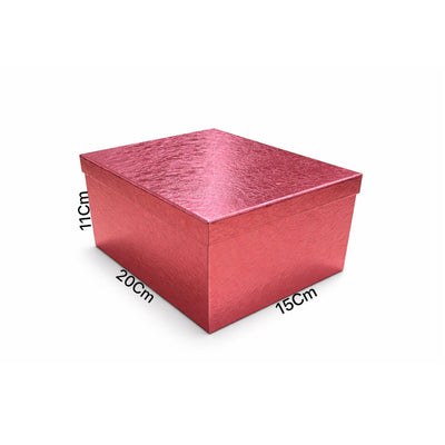 Gift Box Metallic Pink - Medium - 20X11X15Cm