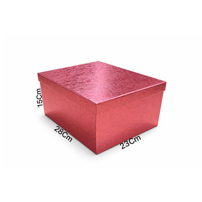 Gift Box Metallic Pink - Large - 28X15X23Cm