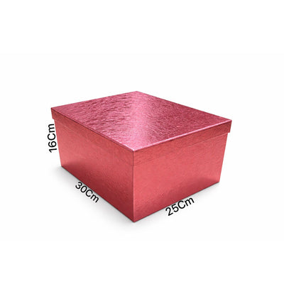 Gift Box Metallic Pink - Large - 30X16X25Cm