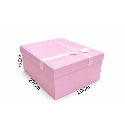 Gift Box Pink Colour - Medium - 27X12X20Cm