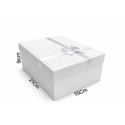 Gift Box Gray Color - Medium - 21X9X15Cm