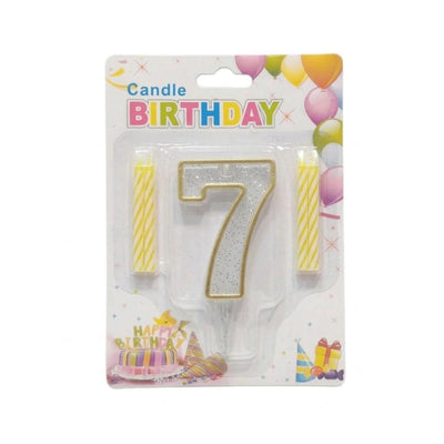 Happy Birthday Party Candle - Number 7