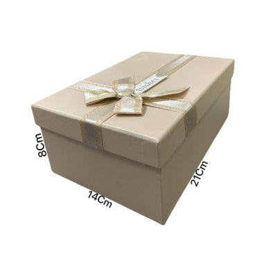 Gift Box Cream Colour - Medium - 21X8X14Cm