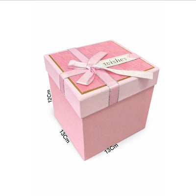 Gift Box Pink Colour - 13X12X13Cm