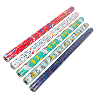 Happy Birthday Theme Printed Gift Wrapping Papper - Assorted Prints ( 1 Roll Only )