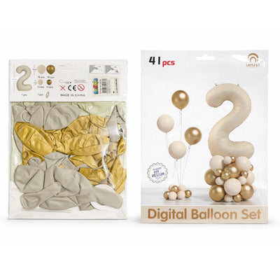 Party Decoration Digital Balloon Garland Kit - Number 2 - 41 Pcs