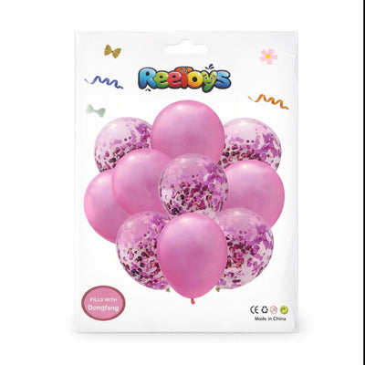 Party Decoration Balloons And Filled Confetti Balloons - Light Pink Colour
