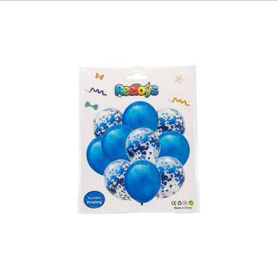 Party Decoration Balloons And Filled Confetti Balloons - Blue Colour