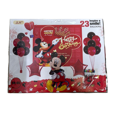 Party Decoration Mickey Mouse Themed Balloons And Foil Balloons - Kit 23Pcs