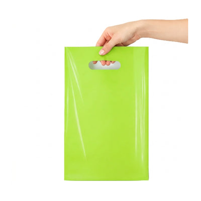 Plain Light Green Party Loot Bags - 29X16 Cm - Pack Of 10 Pcs