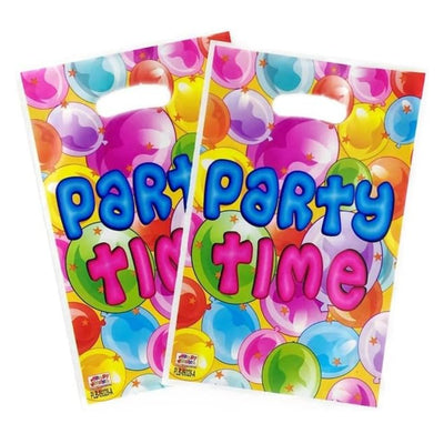 Party Time Print Gift Loot Bag - 29X16 Cm - Pack Of 10 Pcs