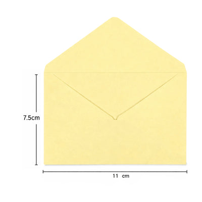 Plain Colour Envelope Light Yellow - 11X7.5 Cm ( Pack Of 10 Pcs )