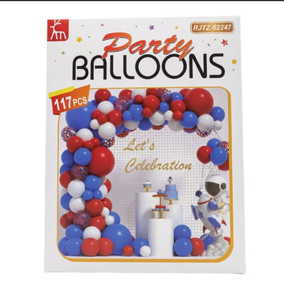 Party Decoration Balloon Garland Kit - Assorted Colours - Pack Of 117 Pcs