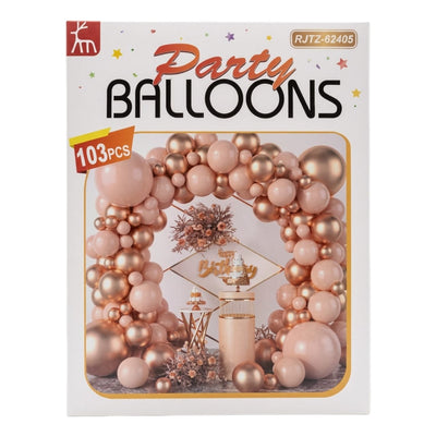 Party Decoration Balloon Garland Kit - Rose Gold - Pack Of 103 Pcs