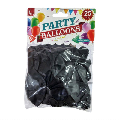 Party Decoration Balloon Kit - Black - Pack Of 25 Pcs