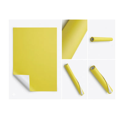 Gift Wrapping Paper - Light Yellow - 70X100 Cm Roll ( Pack Of 2 Pcs )