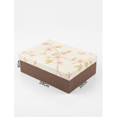 Gift Box Flower Printed Design - Medium - 29X9X20Cm
