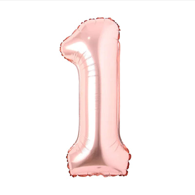 Happy Birthday Party Decoration Foil Balloon Number 1 - Rose Gold - 40 Inch