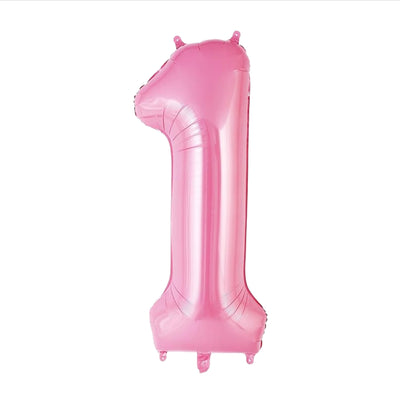 Happy Birthday Party Decoration Foil Balloon Number 1 - Pink - 40 Inch