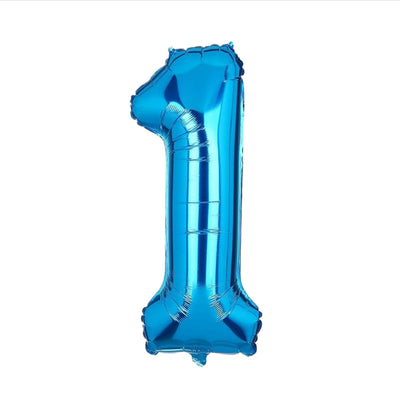 Happy Birthday Party Decoration Foil Balloon Number 1 - Blue - 40 Inch