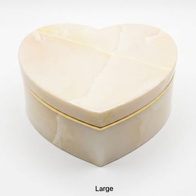 Gift Box Heart Shape - Large - 21X9X19Cm - Off White