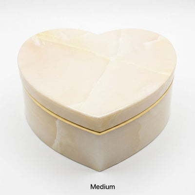 Gift Box Heart Shape - Medium - 18X7X15Cm - Off White
