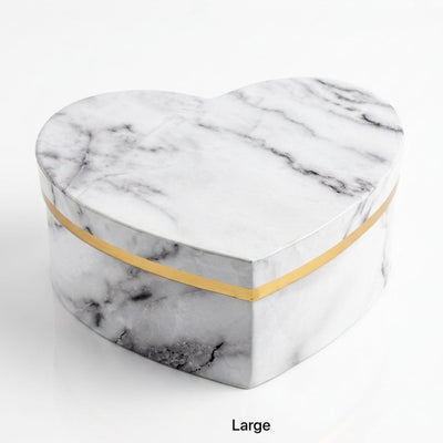 Gift Box Heart Shape - Large - 21X9X19Cm - White