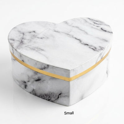 Gift Box Heart Shape - Small - 15X13X6Cm -White