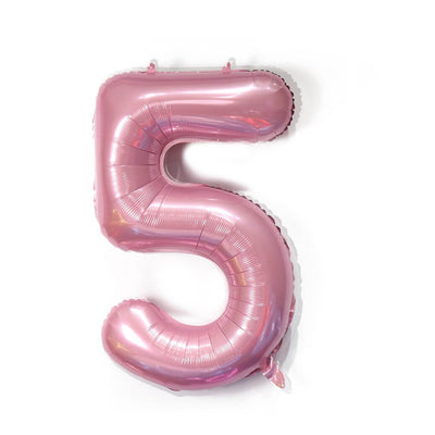 Happy Birthday Party Decoration Foil Balloon Number 5 - Pink - 40 Inch