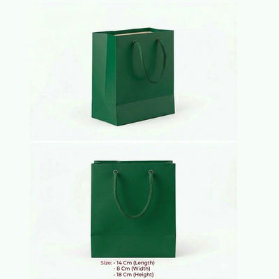 Gift Gloss Bag - Green Colour - 14X8X18Cm