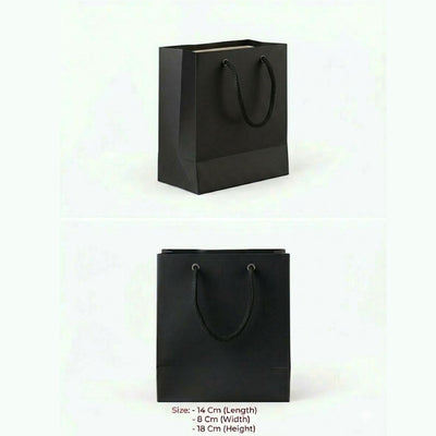 Gift Gloss Bag - Black Colour - 14X8X18Cm