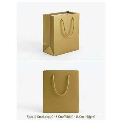 Gift Gloss Bag - Metallic Gold Colour - 14X8X18Cm