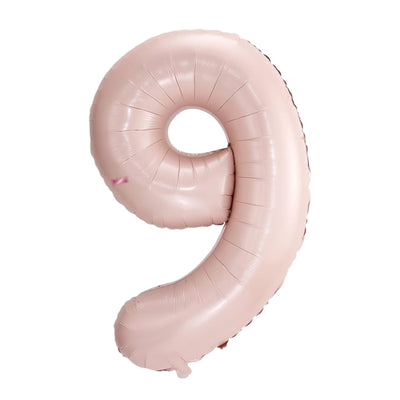 Happy Birthday Party Decoration Foil Balloon Number 9 - Baby Pink - 40 Inch
