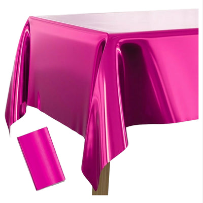 Party Decoration Magenta Aluminium Foil Tableware - Table Cover 1.37X1.83M