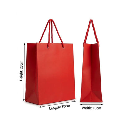 Gift Gloss Bag - Red Colour - 23X18X10Cm