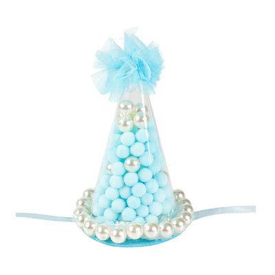 Happy Birthday Party Cone Hat For Kids - Party Cap - Blue