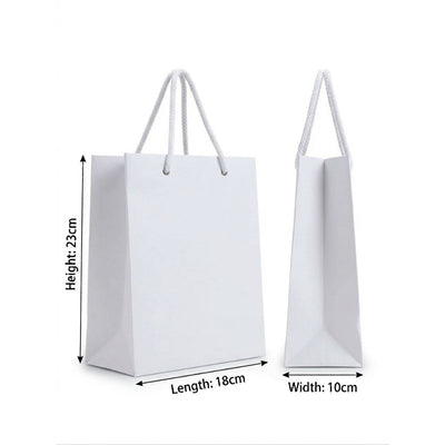 Gift Gloss Bag - Plain White Colour - 23X18X10Cm