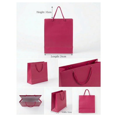 Gift Gloss Bag - Dark Pink Colour - 32X26X12Cm