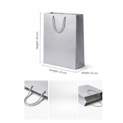 Gift Gloss Bag - Gray Colour - 42X31X12Cm
