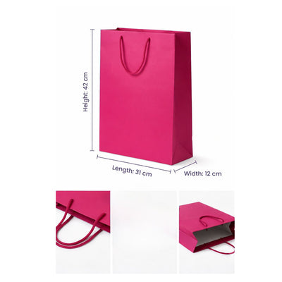 Gift Gloss Bag - Dark Pink Colour - 42X31X12Cm