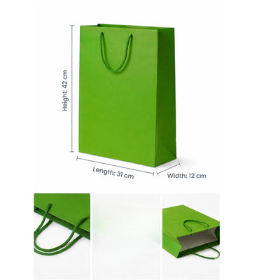 Gift Gloss Bag - Green Colour - 42X31X12Cm