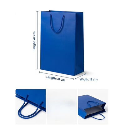 Gift Gloss Bag - Blue Colour - 42X31X12Cm