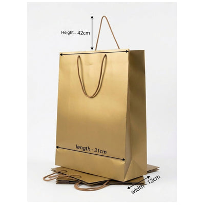 Gift Gloss Bag - Metallic Gold Colour - 42X31X12Cm